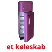 et køleskab flashcards illustrate