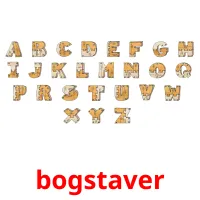 bogstaver cartões com imagens