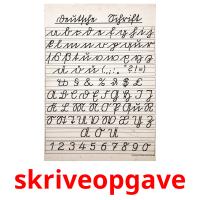 skriveopgave picture flashcards