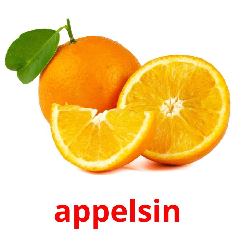 appelsin picture flashcards