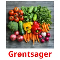 Grøntsager cartões com imagens