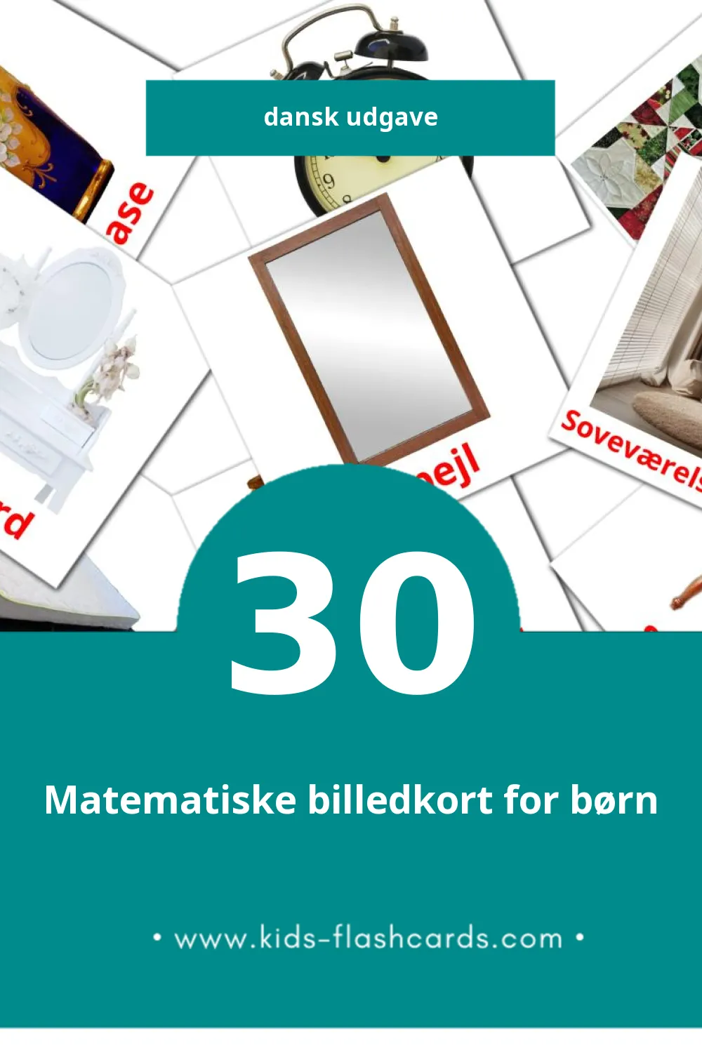 Visuelle billedkort for børn om Soveværelse til småbørn (30 kort på Dansk)