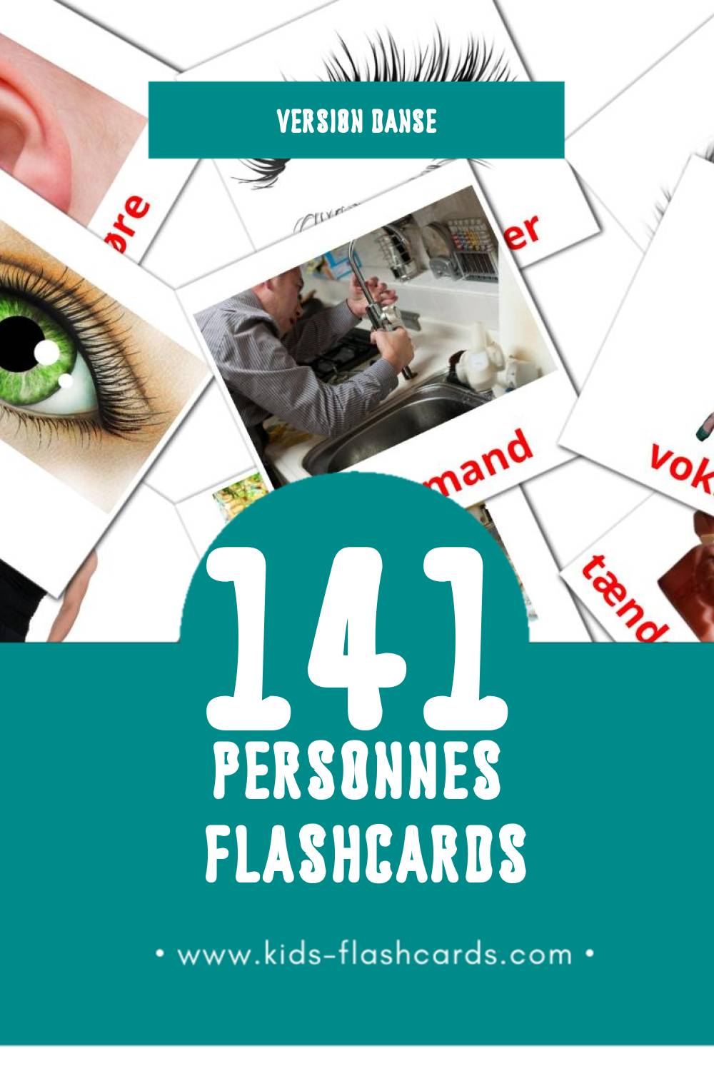 Flashcards Visual Mennesker pour les tout-petits (141 cartes en Danse)