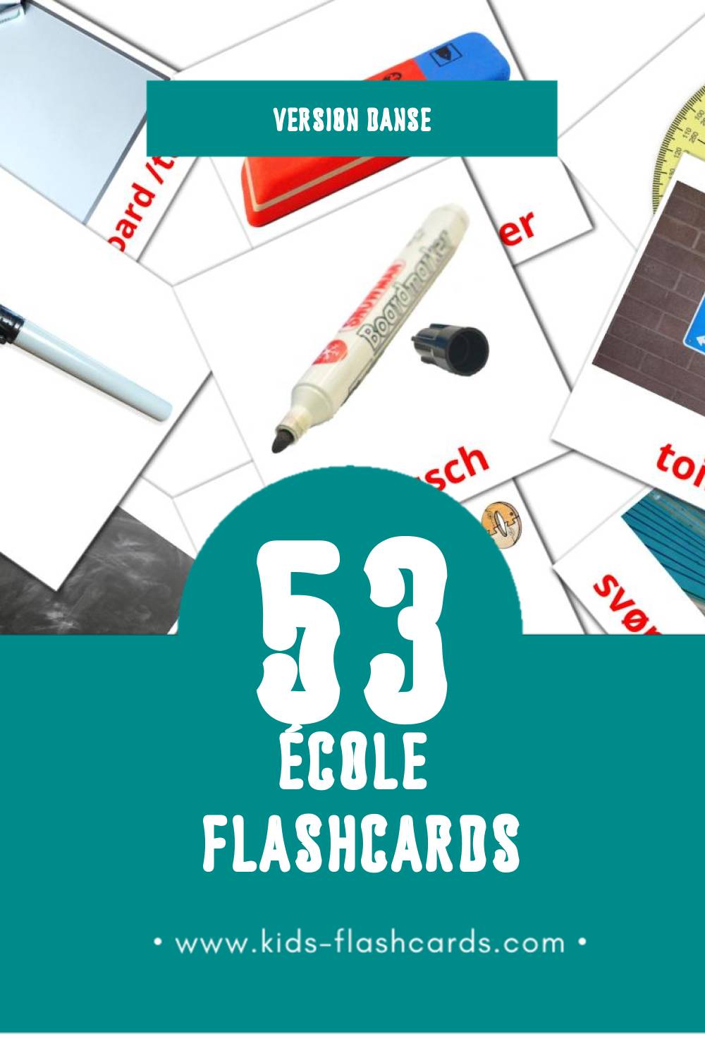 Flashcards Visual Skole pour les tout-petits (53 cartes en Danse)