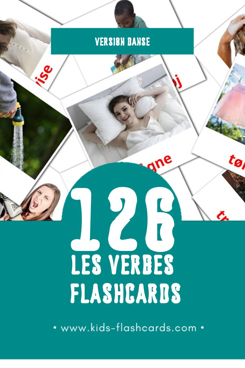 Flashcards Visual Verber pour les tout-petits (126 cartes en Danse)