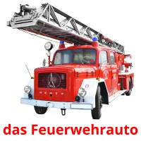 das Feuerwehrauto flashcards illustrate