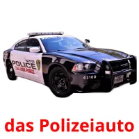 das Polizeiauto flashcards illustrate