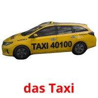 das Taxi flashcards illustrate