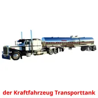 der Kraftfahrzeug Transporttank flashcards illustrate