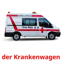 der Krankenwagen flashcards illustrate