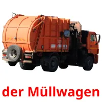 der Müllwagen flashcards illustrate