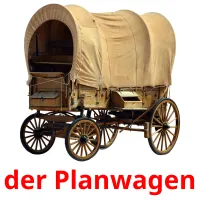 der Planwagen flashcards illustrate