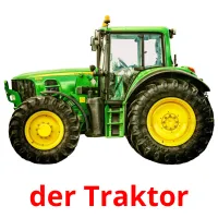 der Traktor flashcards illustrate