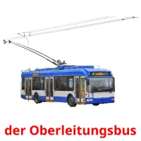 der Oberleitungsbus flashcards illustrate