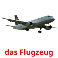 das Flugzeug flashcards illustrate