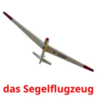 das Segelflugzeug flashcards illustrate