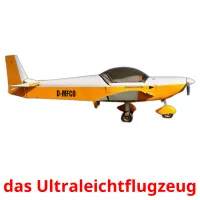 das Ultraleichtflugzeug flashcards illustrate