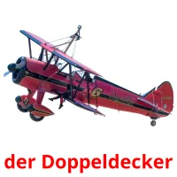 der Doppeldecker flashcards illustrate