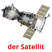 der Satellit flashcards illustrate