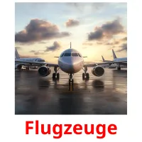 Flugzeuge flashcards illustrate