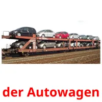 der Autowagen flashcards illustrate