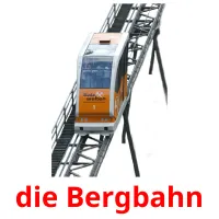 die Bergbahn flashcards illustrate