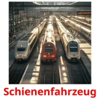 Schienenfahrzeug flashcards illustrate