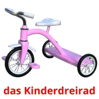 das Kinderdreirad cartões com imagens