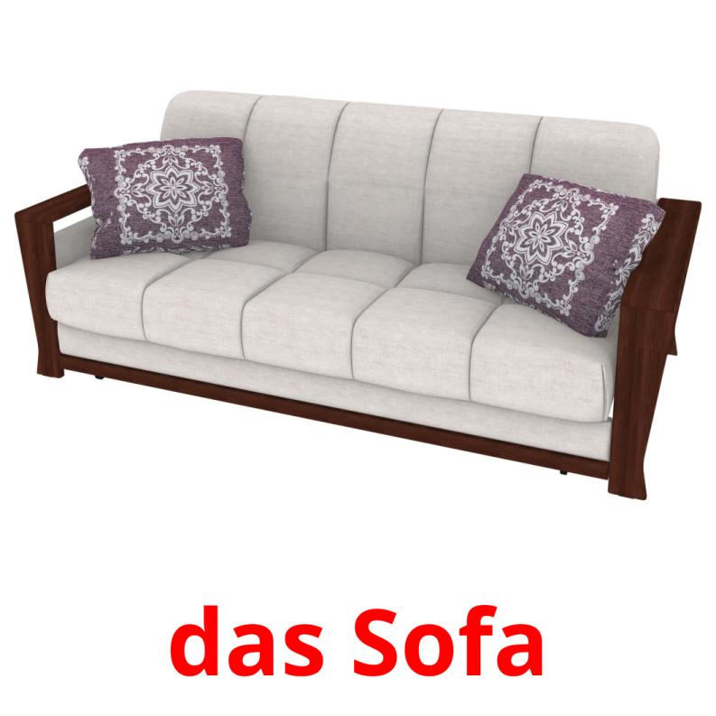 das Sofa Bildkarteikarten