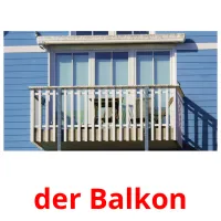 der Balkon picture flashcards