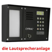 die Lautsprecheranlage picture flashcards