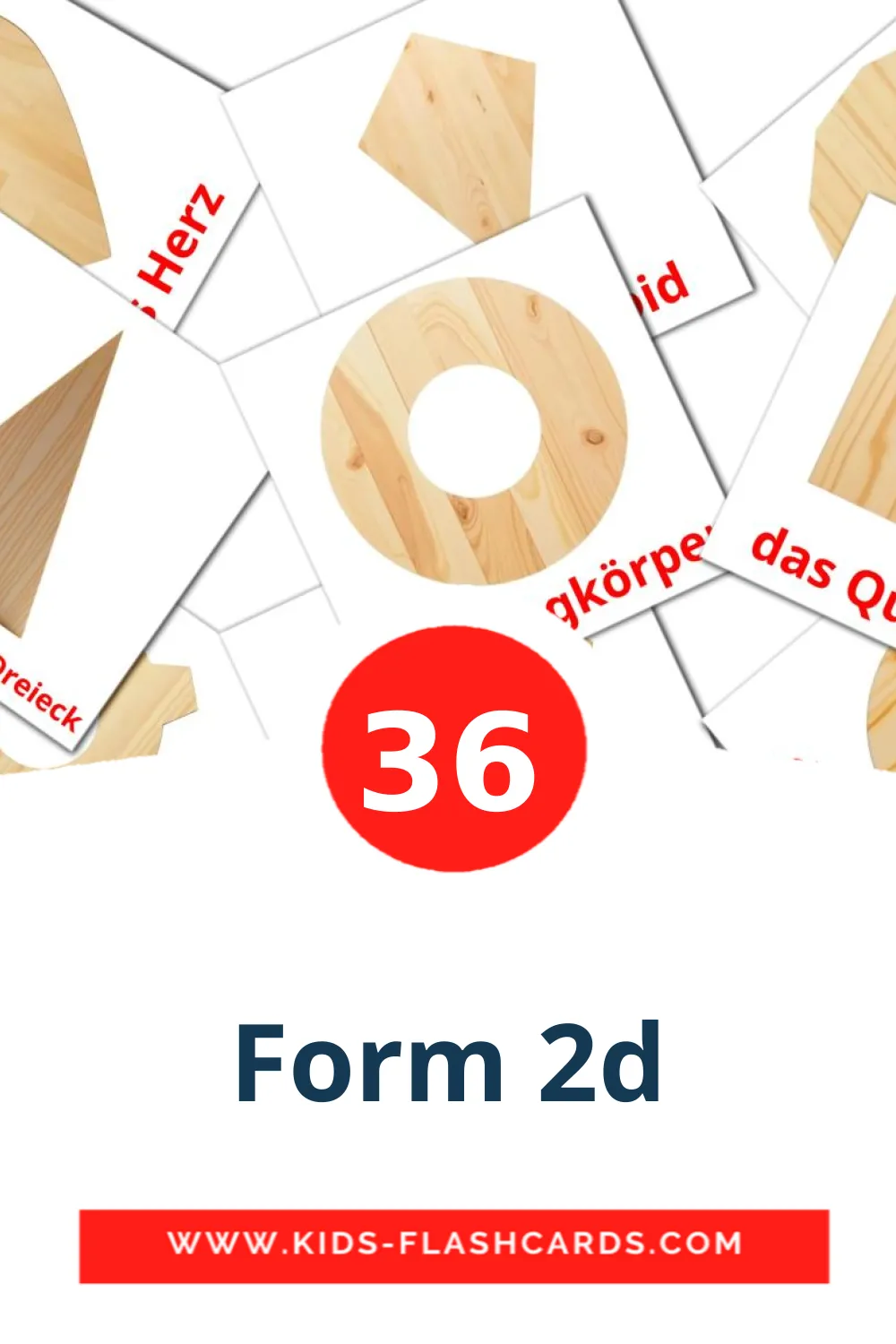 36 Form 2d Picture Cards for Kindergarden in german