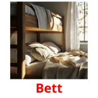 Bett Bildkarteikarten