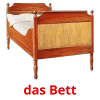 das Bett Bildkarteikarten