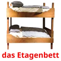 das Etagenbett Bildkarteikarten