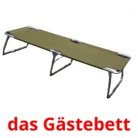 das Gästebett Bildkarteikarten