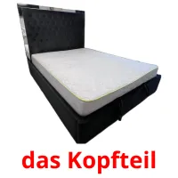 das Kopfteil Bildkarteikarten