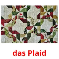 das Plaid Bildkarteikarten