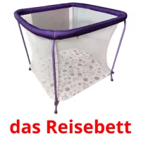 das Reisebett Bildkarteikarten