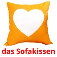 das Sofakissen Bildkarteikarten