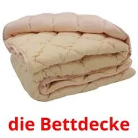 die Bettdecke Bildkarteikarten