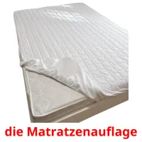 die Matratzenauflage Bildkarteikarten