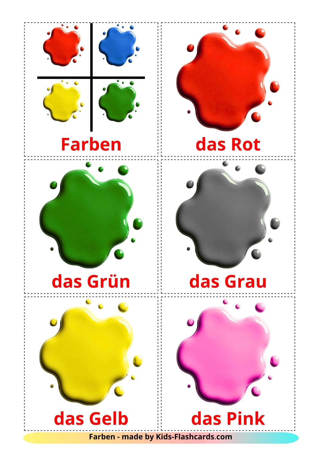 21 FREE Colors Flashcards | PDF | German Words