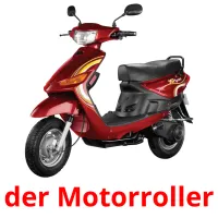 der Motorroller picture flashcards