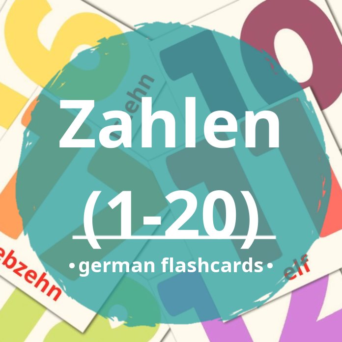 20 Free Numbers 1 20 Flashcards In German Pdf Files