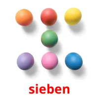 sieben Bildkarteikarten