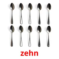 zehn Bildkarteikarten