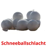 Schneeballschlacht cartões com imagens