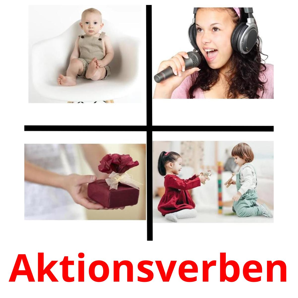 Aktionsverben Bildkarteikarten