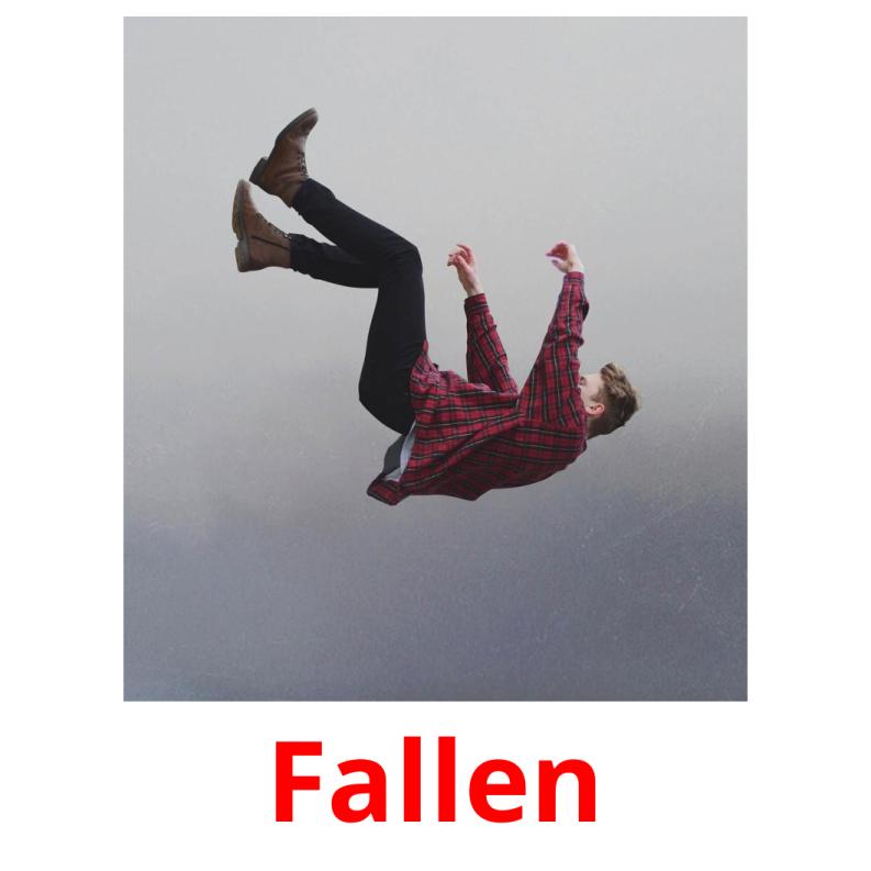 Fallen picture flashcards